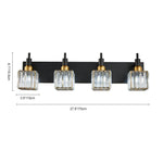 Modern 4 - Light Crystal Square Wall Sconce - LightfixturesUAE