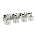 Modern 4 - Light Crystal Square Wall Sconce - LightfixturesUAE