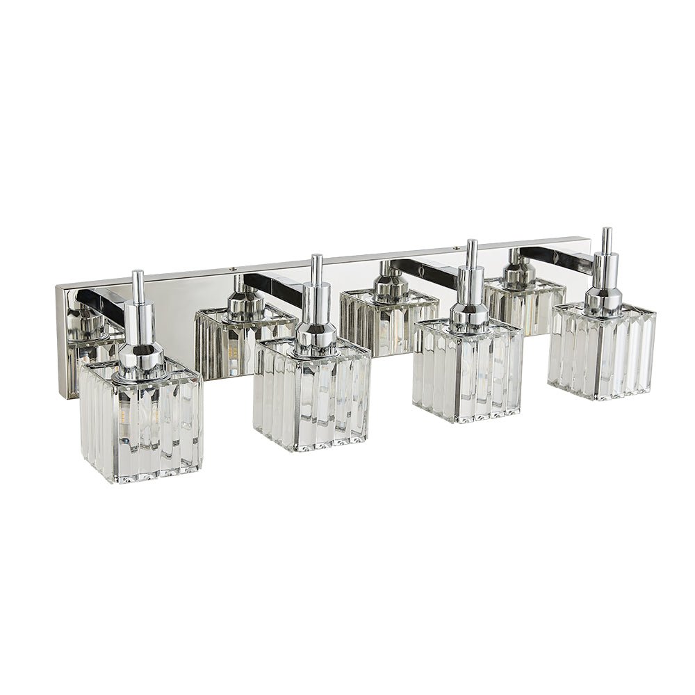 Modern 4 - Light Crystal Square Wall Sconce - LightfixturesUAE