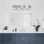 Modern 4 - Light Crystal Square Wall Sconce - LightfixturesUAE