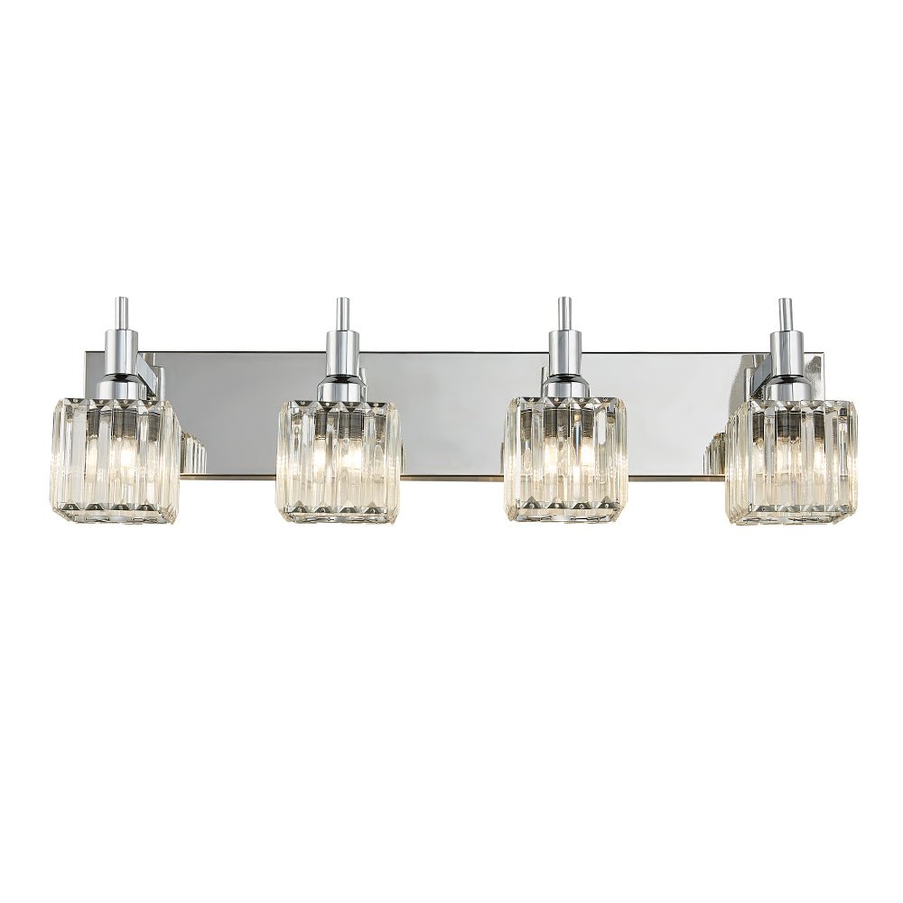 Modern 4 - Light Crystal Square Wall Sconce - LightfixturesUAE