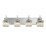 Modern 4 - Light Crystal Square Wall Sconce - LightfixturesUAE
