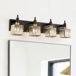 Modern 4 - Light Crystal Square Wall Sconce - LightfixturesUAE