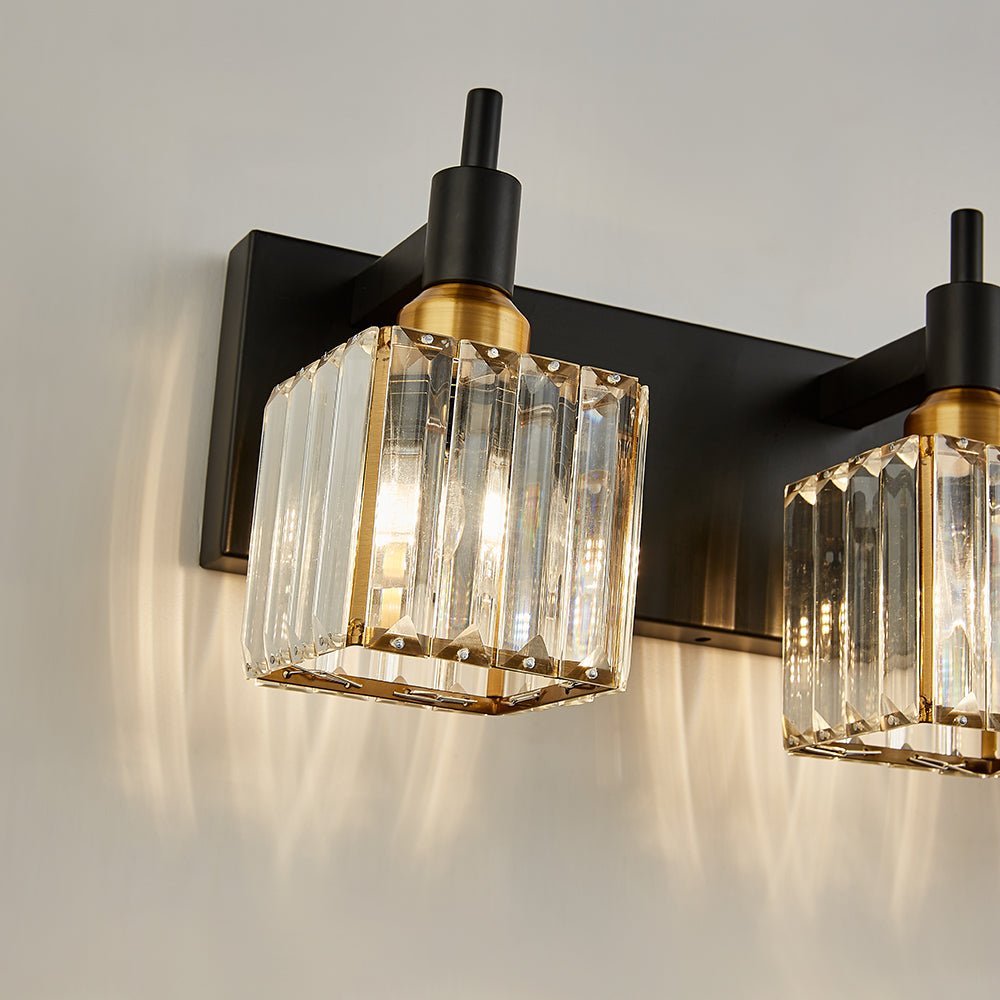 Modern 4 - Light Crystal Square Wall Sconce - LightfixturesUAE