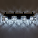 Modern 4 - Light Crystal Square Wall Sconce - LightfixturesUAE