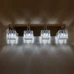 Modern 4 - Light Crystal Square Wall Sconce - LightfixturesUAE