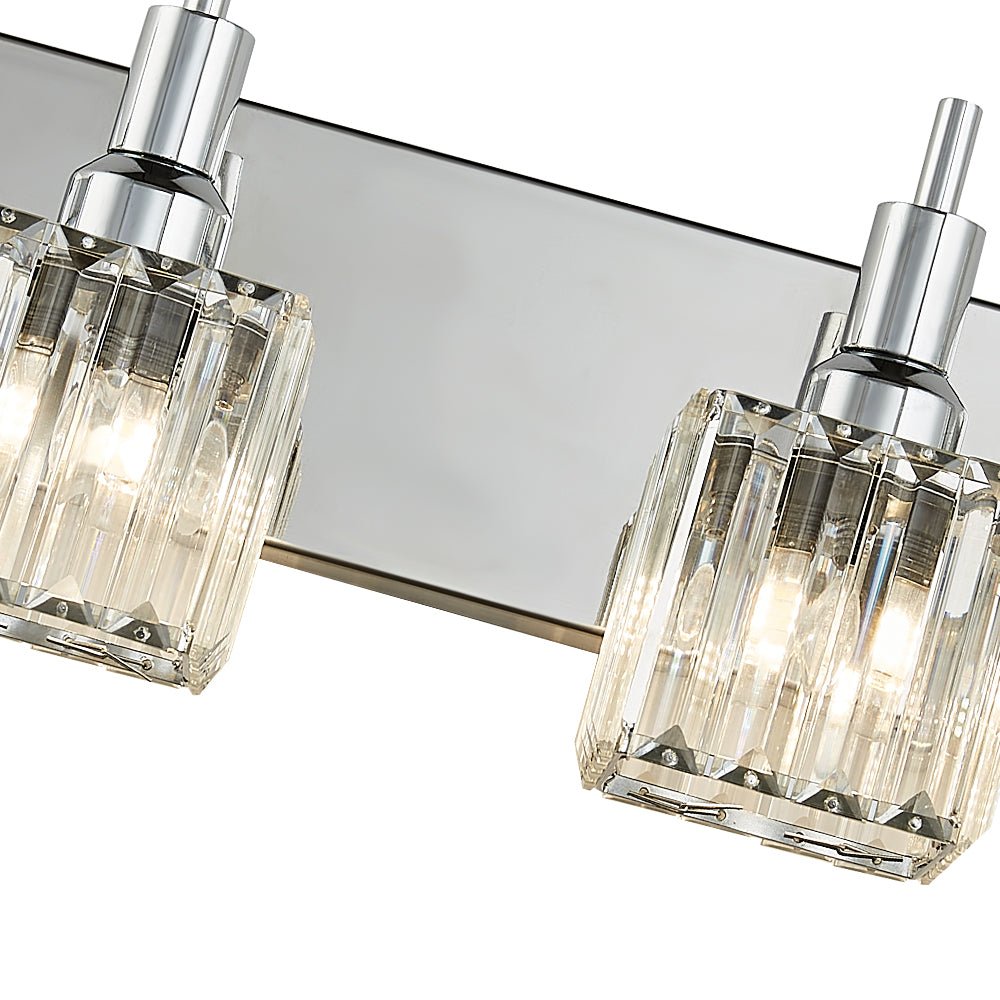 Modern 4 - Light Crystal Square Wall Sconce - LightfixturesUAE