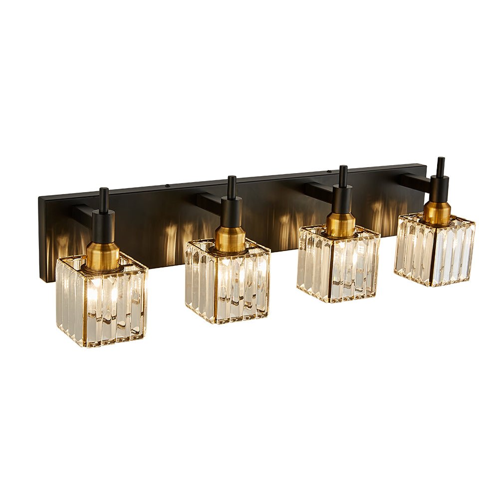 Modern 4 - Light Crystal Square Wall Sconce - LightfixturesUAE