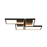 Modern 4 - Light Dimmable Rectangle LED Flush Mount Ceiling Light - LightfixturesUAE