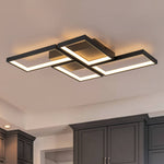 Modern 4 - Light Dimmable Rectangle LED Flush Mount Ceiling Light - LightfixturesUAE