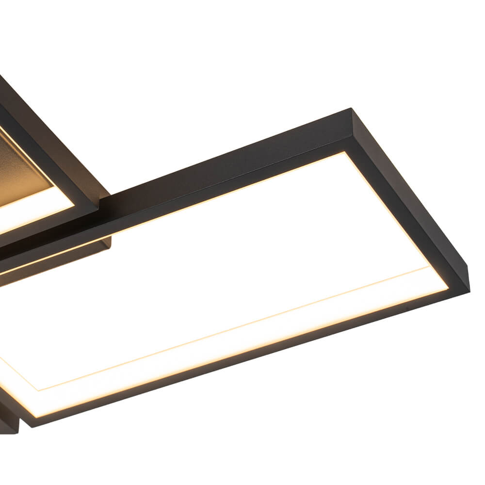 Modern 4 - Light Dimmable Rectangle LED Flush Mount Ceiling Light - LightfixturesUAE