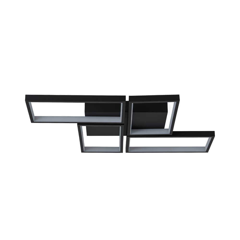 Modern 4 - Light Dimmable Rectangle LED Flush Mount Ceiling Light - LightfixturesUAE