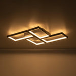 Modern 4 - Light Dimmable Rectangle LED Flush Mount Ceiling Light - LightfixturesUAE