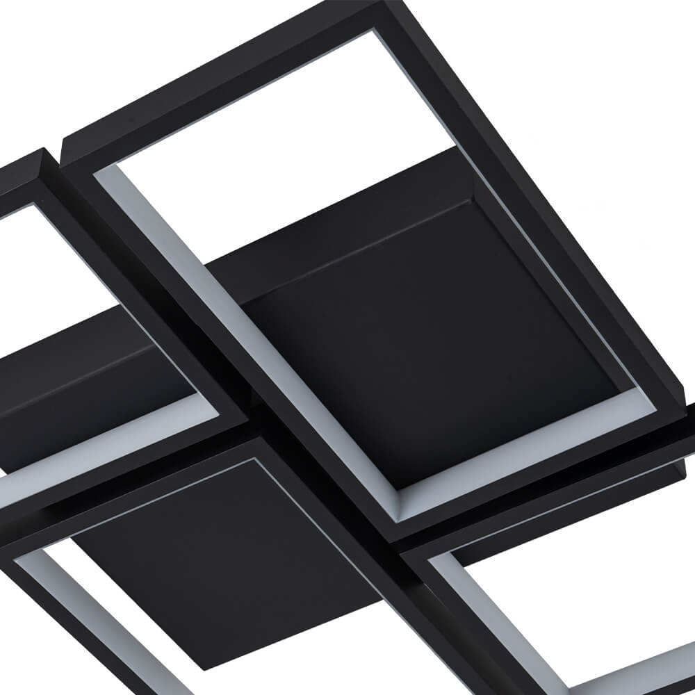 Modern 4 - Light Dimmable Rectangle LED Flush Mount Ceiling Light - LightfixturesUAE