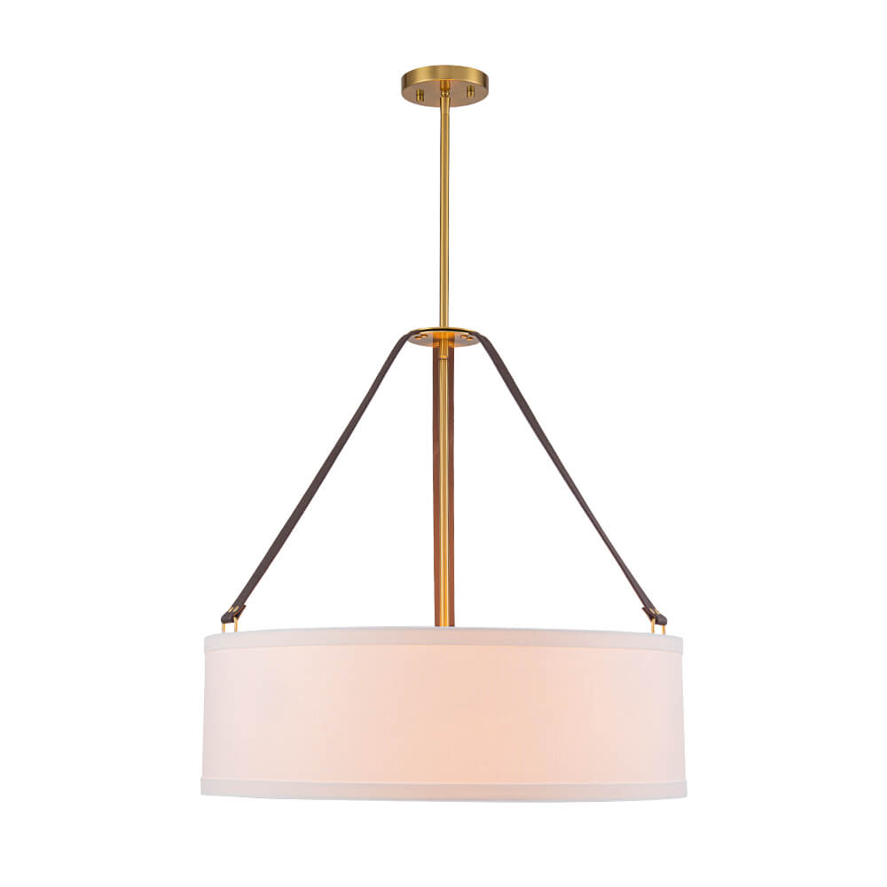 Modern 4 - Light Fabric Drum Pendant Light - LightfixturesUAE