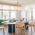Modern 4 - Light Fabric Drum Pendant Light - LightfixturesUAE