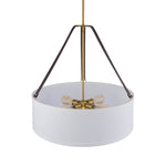 Modern 4 - Light Fabric Drum Pendant Light - LightfixturesUAE
