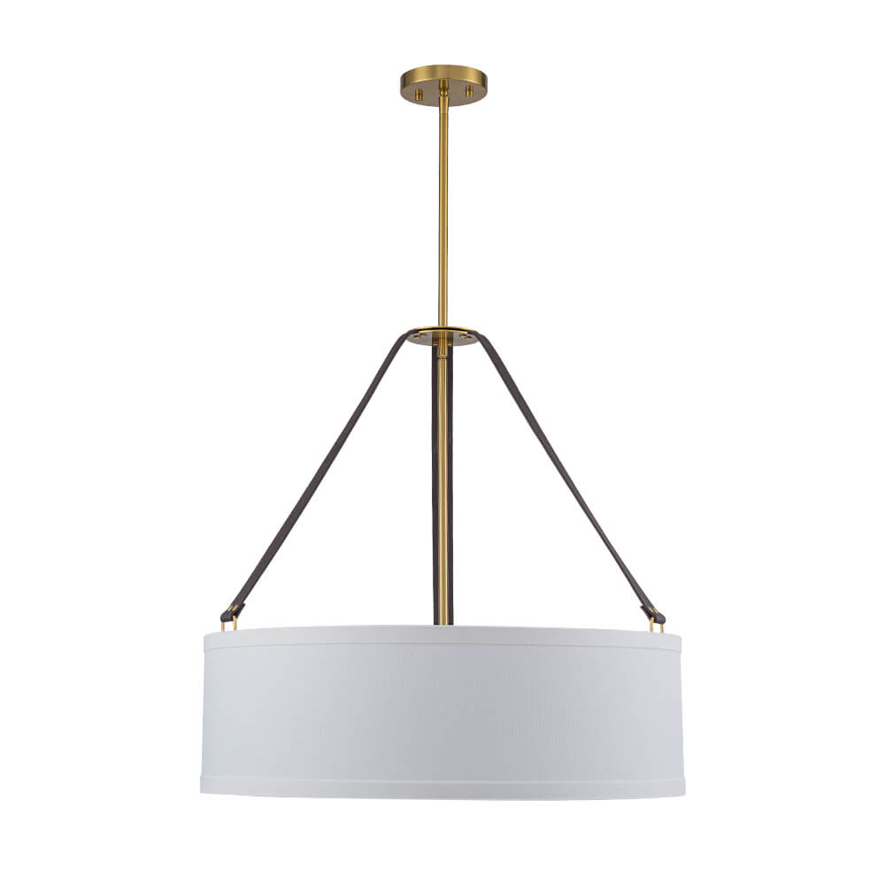 Modern 4 - Light Fabric Drum Pendant Light - LightfixturesUAE
