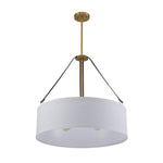 Modern 4 - Light Fabric Drum Pendant Light - LightfixturesUAE