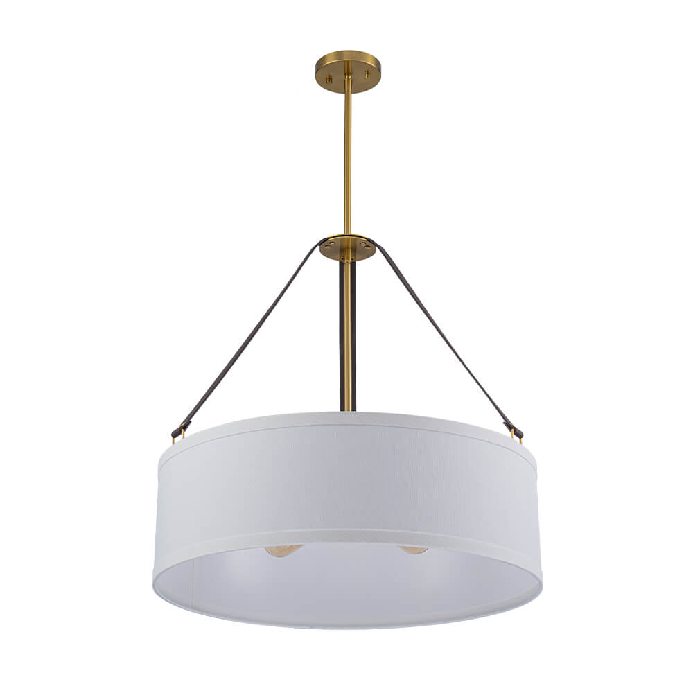 Modern 4 - Light Fabric Drum Pendant Light - LightfixturesUAE
