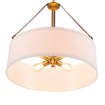 Modern 4 - Light Fabric Drum Pendant Light - LightfixturesUAE