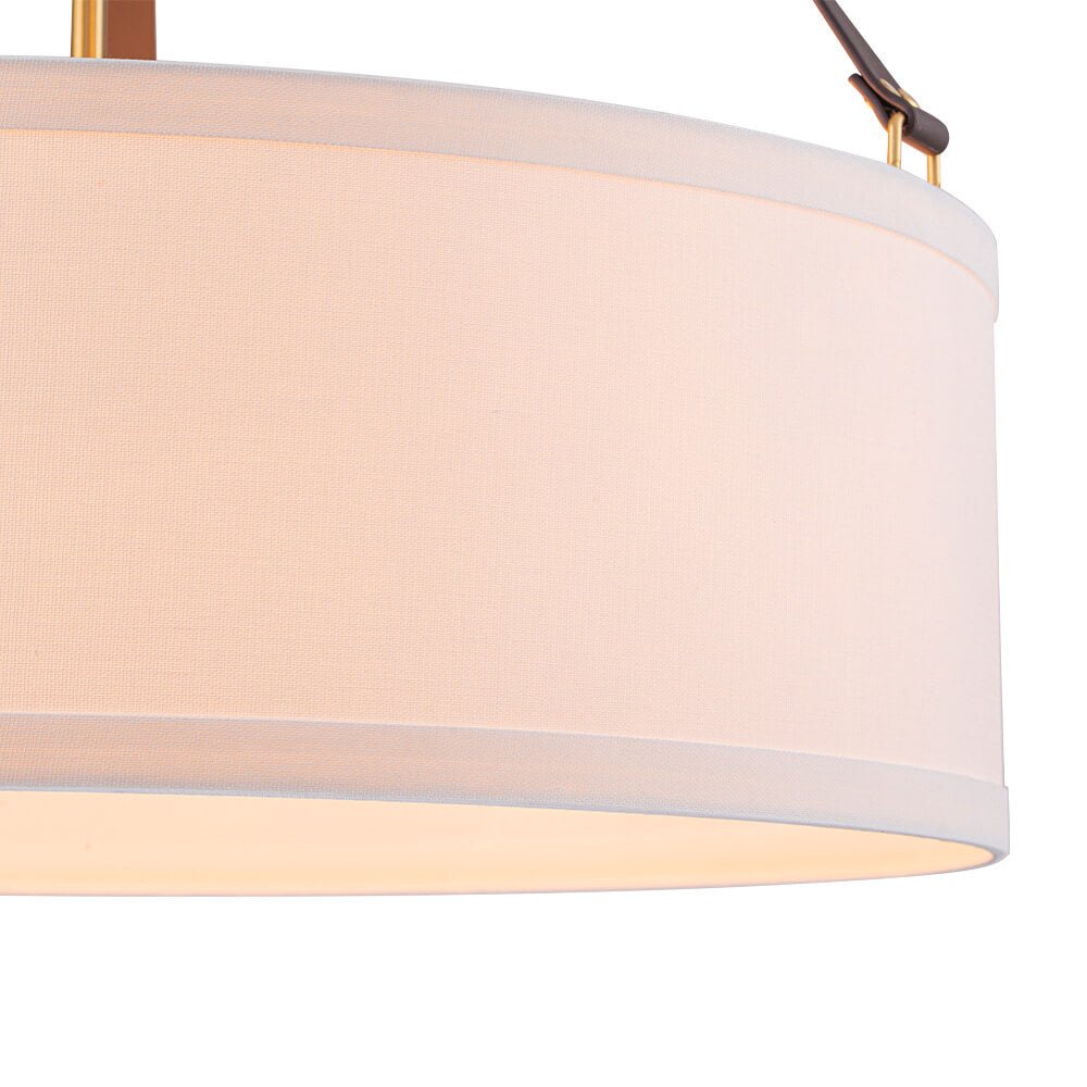 Modern 4 - Light Fabric Drum Pendant Light - LightfixturesUAE