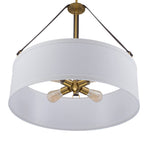 Modern 4 - Light Fabric Drum Pendant Light - LightfixturesUAE