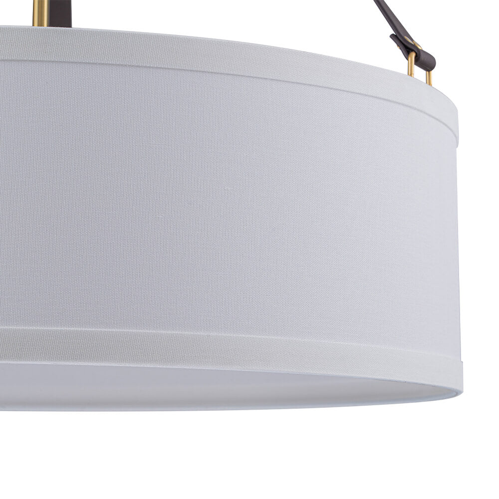 Modern 4 - Light Fabric Drum Pendant Light - LightfixturesUAE
