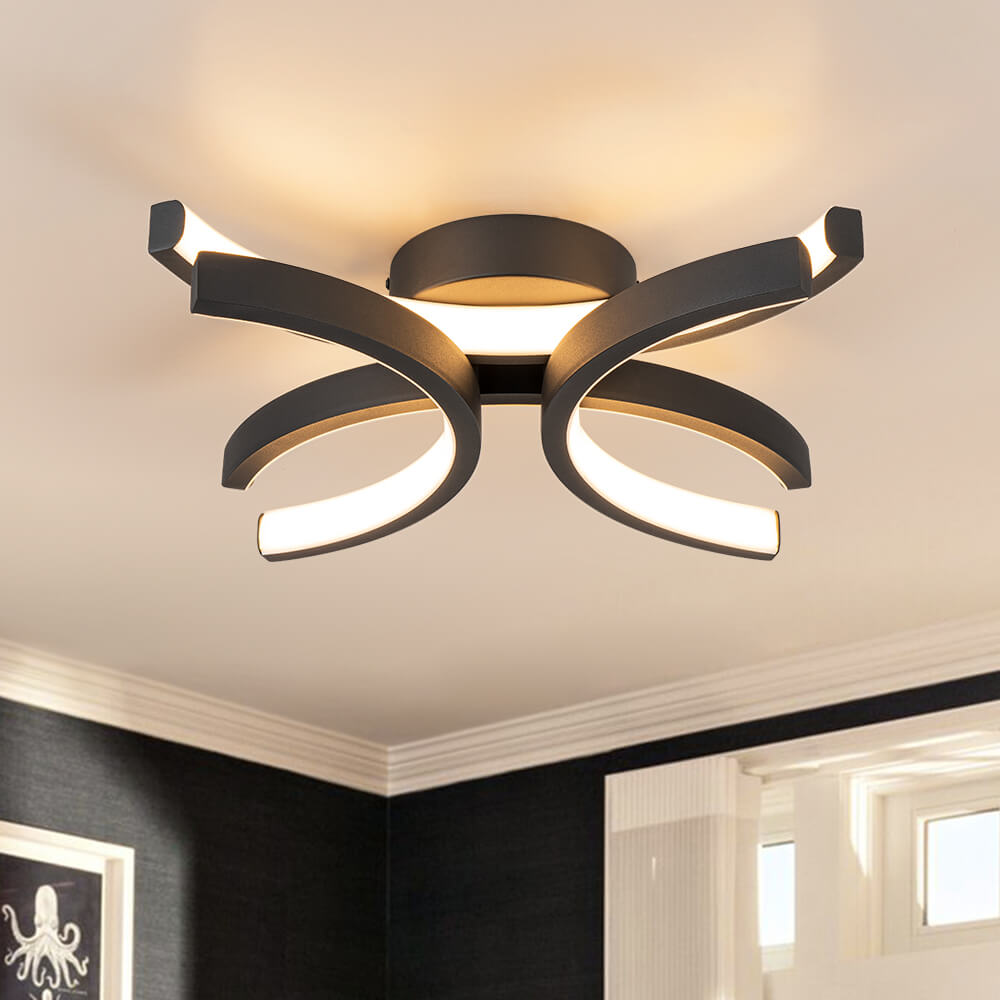 Modern 4 - Light Flower LED Flush Mount Ceiling Light - LightfixturesUAE