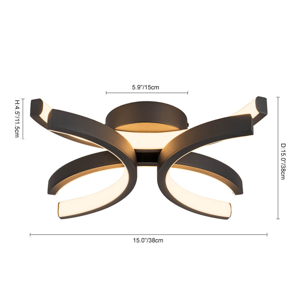 Modern 4 - Light Flower LED Flush Mount Ceiling Light - LightfixturesUAE