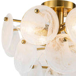 Modern 4 - Light Glass Semi - Flush Ceiling Light - LightfixturesUAE