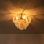 Modern 4 - Light Glass Semi - Flush Ceiling Light - LightfixturesUAE