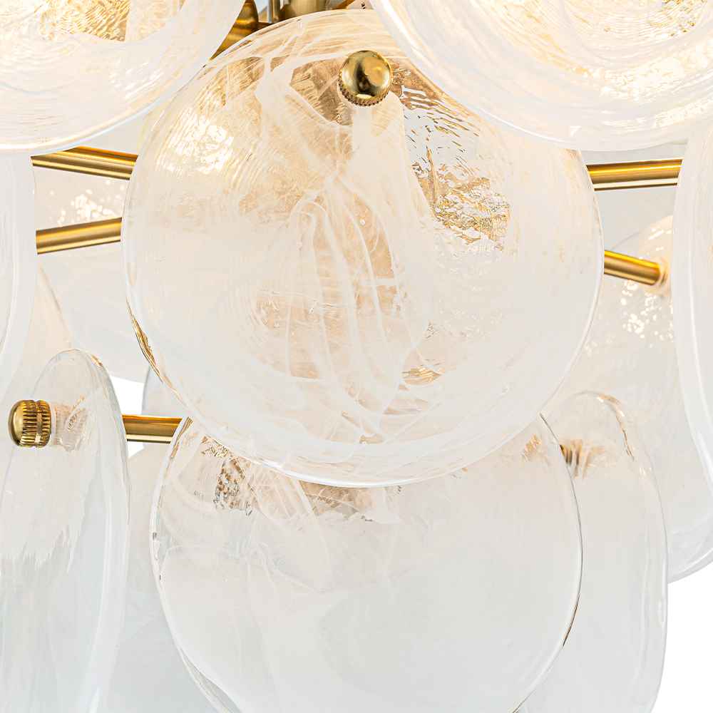 Modern 4 - Light Glass Semi - Flush Ceiling Light - LightfixturesUAE