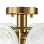 Modern 4 - Light Glass Semi - Flush Ceiling Light - LightfixturesUAE