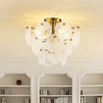 Modern 4 - Light Glass Semi - Flush Ceiling Light - LightfixturesUAE