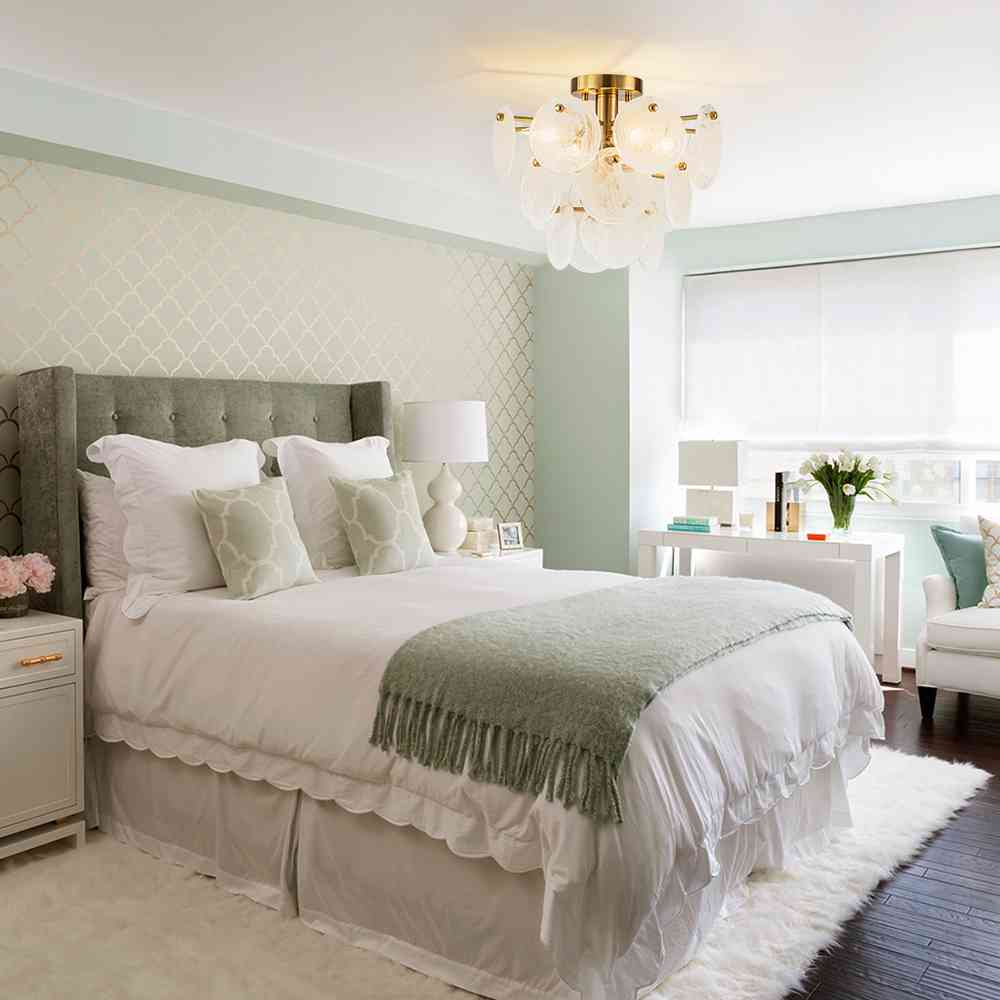 Modern 4 - Light Glass Semi - Flush Ceiling Light - LightfixturesUAE