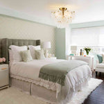 Modern 4 - Light Glass Semi - Flush Ceiling Light - LightfixturesUAE