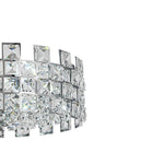 Modern 4 - Light Hollow Design Drum Crystal Semi - Flush Mount Ceiling Light - LightfixturesUAE