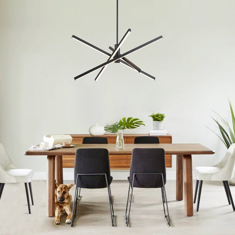 Modern 4 - Light LED Cross Arms Sputnik Chandelier - LightfixturesUAE
