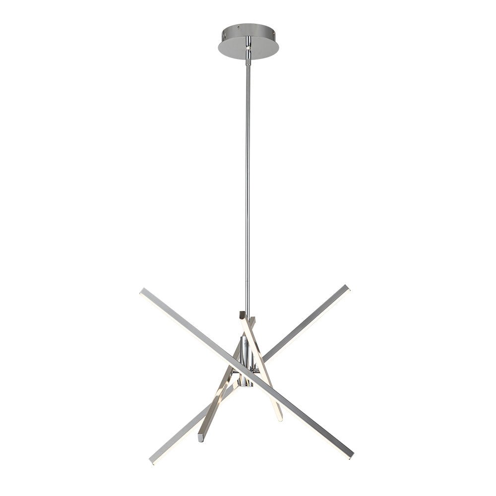 Modern 4 - Light LED Cross Arms Sputnik Chandelier - LightfixturesUAE
