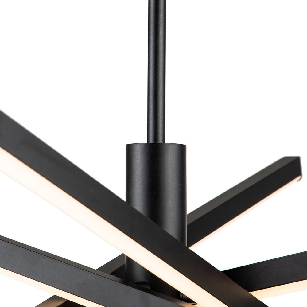Modern 4 - Light LED Cross Arms Sputnik Chandelier - LightfixturesUAE