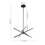 Modern 4 - Light LED Cross Arms Sputnik Chandelier - LightfixturesUAE