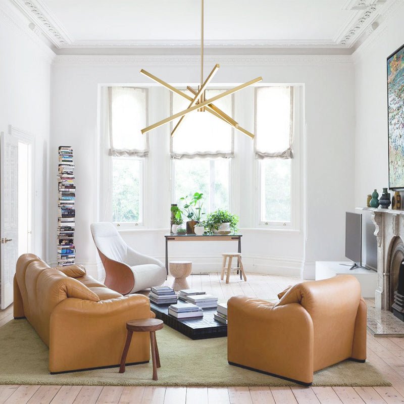 Modern 4 - Light LED Cross Arms Sputnik Chandelier - LightfixturesUAE