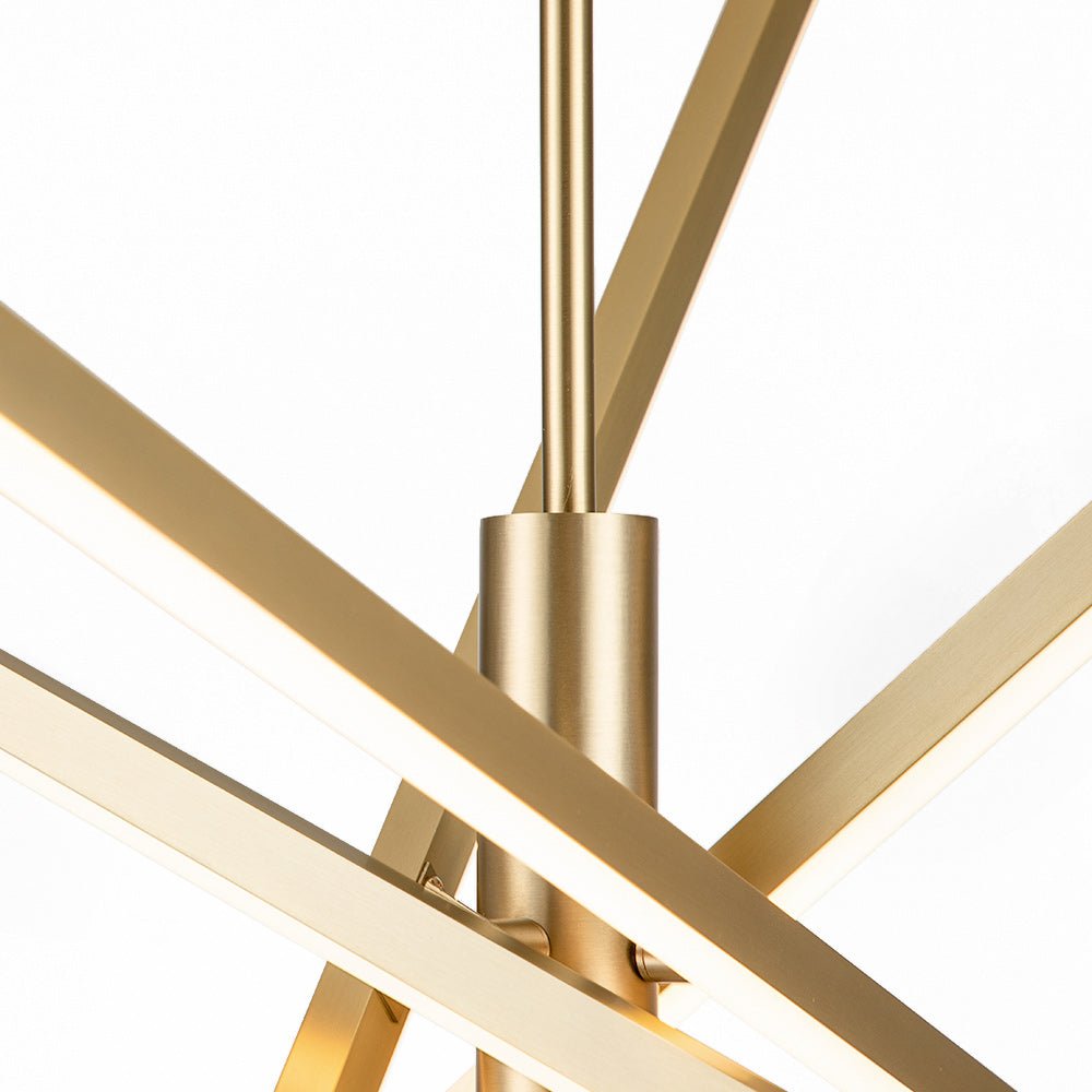 Modern 4 - Light LED Cross Arms Sputnik Chandelier - LightfixturesUAE