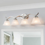 Modern 4 - Light Marble Glass Bell Vanity Wall Light - LightfixturesUAE