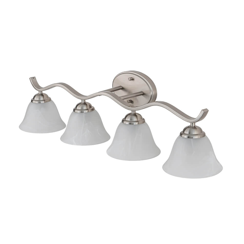 Modern 4 - Light Marble Glass Bell Vanity Wall Light - LightfixturesUAE