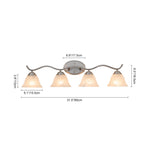 Modern 4 - Light Marble Glass Bell Vanity Wall Light - LightfixturesUAE