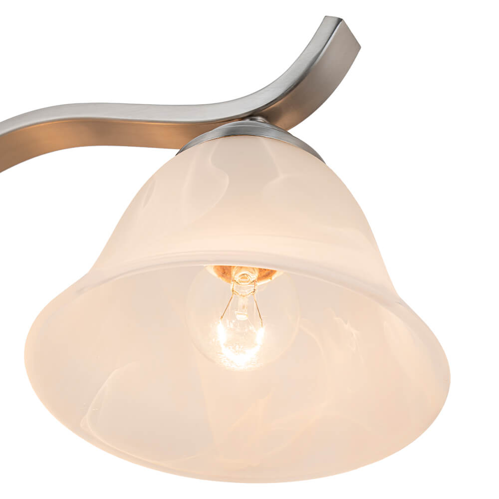 Modern 4 - Light Marble Glass Bell Vanity Wall Light - LightfixturesUAE