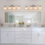 Modern 4 - Light Marble Glass Bell Vanity Wall Light - LightfixturesUAE