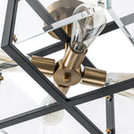 Modern 4 - Light Square Glass Semi - Flush Mount Ceiling Light - LightfixturesUAE